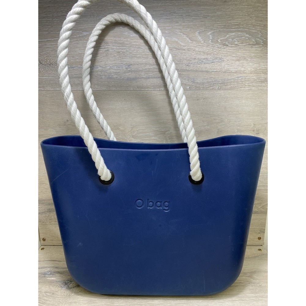 O Bag Fullspot Tote Handbag Purse Handles Rubber Washable Blue Extra Handles